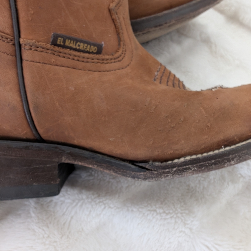 El Malcreado Luciana Model Leather Boots With Sunflowers Size 6.5 - Picture 8 of 9